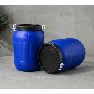 80L Heavy Duty <b>Plastic</b> Storage Barrel Made from High Quality Resin for Multipurpose Storage - Product Image 1