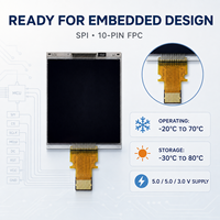SHARP LS013B7DH06 1,33 Zoll 128x128 Farb-Memory-LCD-Modul Reflektierender TFT-Bildschirm SPI FPC für Integrierung in tragbare Elektronik