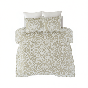 Juego de Funda de Edredón de Algodón con Diseño Floral Acolchado, 3 Piezas, Tamaño Individual y Queen, Juego de Ropa de Cama para el Hogar - Product Image 1