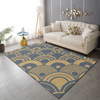 Hochwertiger Teppich im Landhausstil aus Polyester mit Niedrigflor, Luxuriös Weich und Maschinenwaschbar für Wohnzimmer und Esszimmer in Übergröße