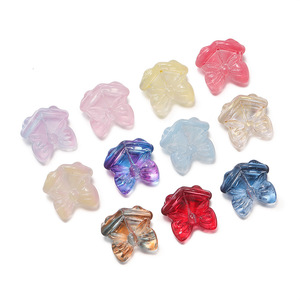 Translucent Glass Flower Beads Small Size Pearlescent Treatment For DIY Jewelry Making Accessories - Product Image 5