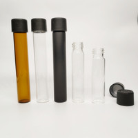 Tubo de Vidrio para Hierbas de 15 ml, 20 ml, 25 ml, 30 ml, 80 mm, 90 mm, 110 mm, 120 mm con Tapa a Prueba de Niños, en Oferta