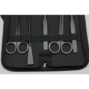 Juego de 5 herramientas de tijera y pinzas de mango largo para plantas acuáticas vivas de acuario, color negro titanio, Pakistán - Product Image 6