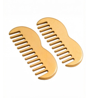 Peigne Gua Sha en laiton naturel en forme de cœur, outil de massage du cuir chevelu pour la croissance des cheveux, le lifting de la mâchoire et le drainage lymphatique de la tête