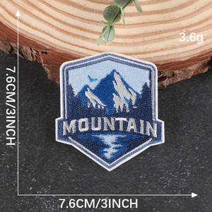 Personalizado Champing tema hierro en bordado fuego montaña Camping parche para <span class=keywords><strong>ropa</strong></span> mochila Decoración - Product Image 6