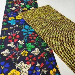 アフリカンファッション花プリントコットンジャージー生地テキスタイルアンカラバティック環境にやさしい中重量 - Product Image 2