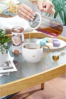 Théière en verre iridescent de luxe moderne 1L, résistante à la chaleur, faite à la main, écologique, avec filtre en acier inoxydable