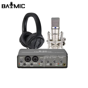 Fábrica profesional 2CH interfaz de función múltiple parabrisas auriculares micrófono <span class=keywords><strong>Monitor</strong></span> altavoz estudio grabación Kit - Product Image 3