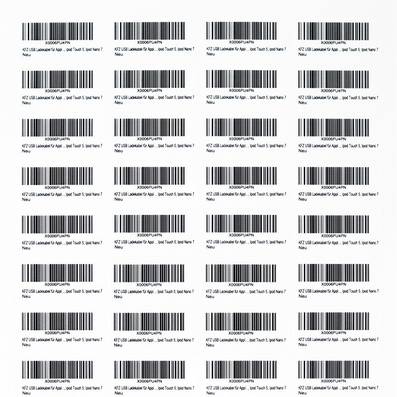 Made in China 4*6cm Black Heat Sensitive Self-adhesive UPC Barcode Adhesive Sticker Printer Label Customizable Packaging