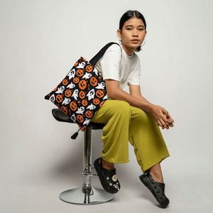 DLBZ Heavy Duty Plain Eco Recycled Pumpkin Printed Custom Fashion <b>Rope</b> Handle Canvas Shoulder <b>Bag</b> for Shopping - Product Image 6