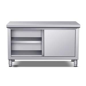 ארון אחסון נירוסטה 304 כסוף למטבח מסחרי עם משטח עבודה, כיריים למסעדה, ארון אחסון בגודל מותאם אישית - Product Image 3