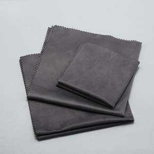 Panno per la pulizia di occhiali in microfibra scamosciata di grandi dimensioni 20*20, accessori per occhiali con specchio a doppia lente serigrafata - Product Image 2