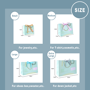 Sacchetto regalo di carta bianca di lusso con manico a nastro in cartone bianco per abbigliamento con candela artigianale carta artistica - Product Image 6