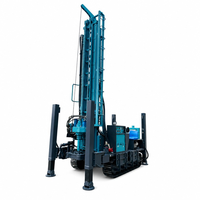 Foreuse de puits d'eau portable diesel 300B 350m, machine de forage sur chenilles 8T avec mât de 6,6m pour le forage de puits profonds