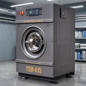Laveuse-essoreuse industrielle électrique entièrement automatique en acier inoxydable de 15 kg pour hôtels et usines - Product Image 2