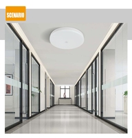 Plafonnier LED moderne 110V 220V 12W & 18W, abat-jour blanc industriel, éclairage intelligent avec capteur PIR, détecteur de mouvement, plafonniers LED