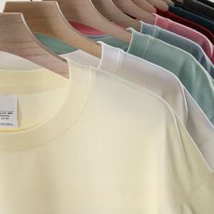 Wholesale High-end Custom Logo T shirt 100% Cotton 40S Double Yarn Comfortable Multi Color <b>tshirt</b> Top Quality Men Women t-shirt - Product Image 1