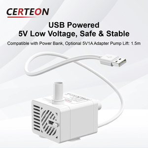 Pompa celup mini USB 5V DC tanpa sikat Sangat tenang dan dapat disesuaikan untuk akuarium dan air mancur pompa air - Product Image 4
