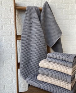 Lot de serviettes de bain Design gaufré, pièces de luxe, serviettes en éponge, pour les mains et la cuisine, 12 pièces - Product Image 4