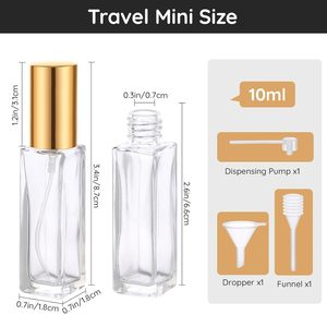 Hot Sale Clear Square Glass <b>Spray</b> Perfume <b>Bottles</b> 5ml-100ml <b>Empty</b> Refillable Custom Logo 100pcs MOQ for Skin Care Cream - Product Image 3