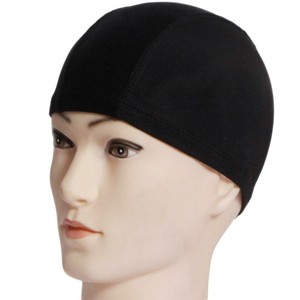 Gorros de natación unisex de nailon, cómodos, que protegen el cabello, varios diseños, colores sólidos, cubiertas para la cabeza para adultos - Product Image 2
