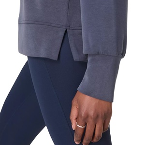 High Quality Custom Women's Breathable Knitted Fleece Crewneck Hoodie Zipper Casual Wholesale Activewear OEM/ODM Embroidered - Product Image 4