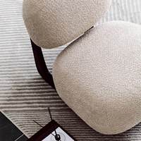 Fauteuil de salon en laine d'alpaga Wabi-sabi, canapé d'appoint en bouclette, mobilier élégant et luxueux pour hôtel, villa ou maison