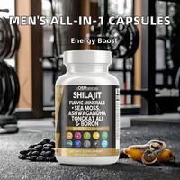 Capsules de Shilajit pour adultes testées en laboratoire pour leur pureté et leur authenticité, stimulant l'énergie, avec des ingrédients naturels de qualité supérieure