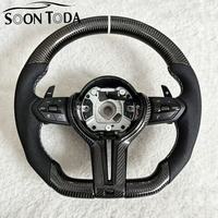 Volant de voiture en cuir perforé et fibre de carbone, modèle M, amélioré, pour BMW F22 F10 F90 535i E90 E39 E36 F33 F36 F22 F23 F46 F35