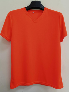 YZ 150g Polyester Breathable Sports Promotional Quick Dry T-Shirts Personnalisable 100% Polyester V Neck T Shirts Men Wholesale