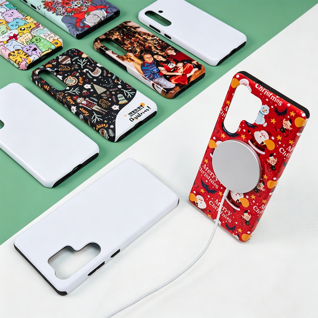 Factory Supply Magnetic 2 in 1 Blank Phone Case for Samsung Galaxy S26 S25 Ultra Plus 3D Sublimation Heat Press Printing Covers