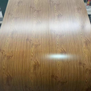 Usine bas prix 3D grain de bois finition aspect bois bobine Ppgi bobine de tôle d'acier galvanisée prépeinte - Product Image 1