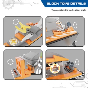 Barco de Bloques de Construcción 4 en 1 con Control Remoto de 2.4GHz, Juguete de Lancha Rápida con Batería de Litio, Modelo de Ensamblaje DIY para Niños - Product Image 4