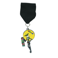 Lanière en alliage de zinc imprimée UV, col en V, médaille, thème croix, animal, ange, pour la course et la danse, occasion de Noël, gravure