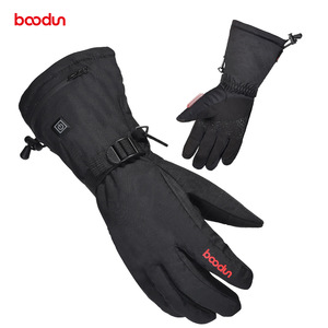 Guantes Eléctricos Boodun Negros de Poliéster Unisex para Esquí con Carga USB y Tres Ajustes de Temperatura - Product Image 4