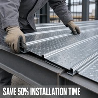 Système de plancher galvanisé très populaire, idéal pour les bâtiments à structure métallique, installation rapide, meilleure offre de gros