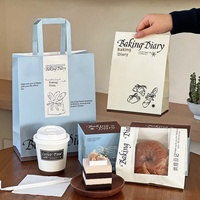 Mini boîte à gâteaux en papier ondulé de 2 pouces emballage de célébrité Internet pour Desserts cuits au four Mousse à mille couches Logo UV pour la nourriture