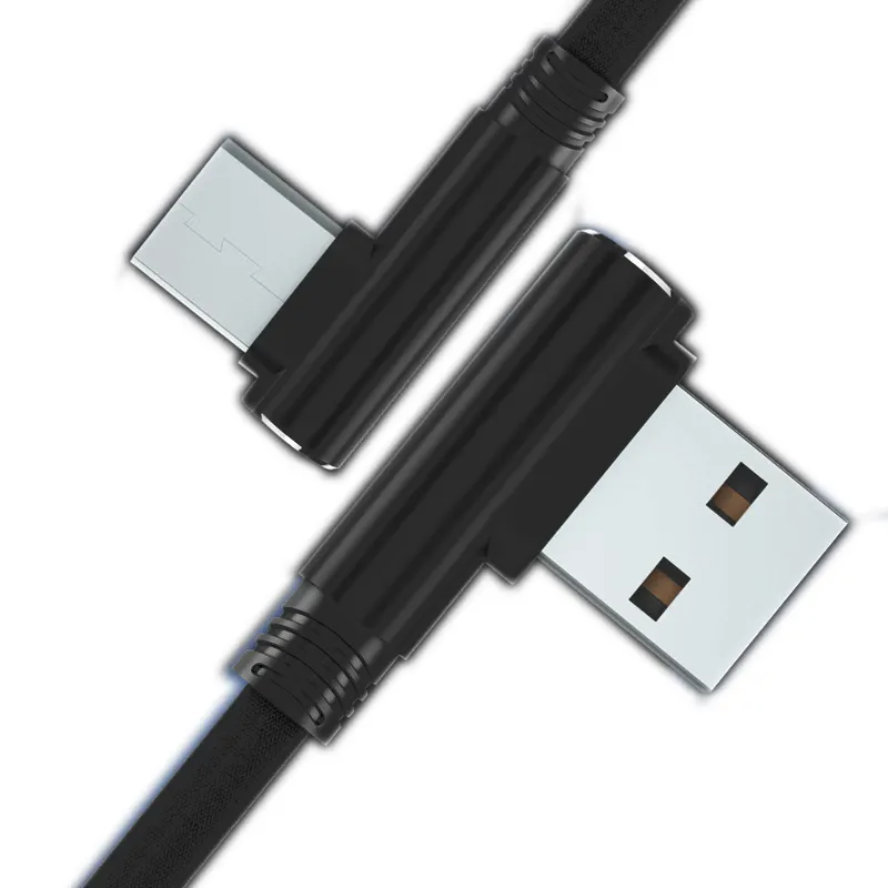 שנזן מפעל OEM 1m USB למייקרו usb 90 תואר שמאל עיקול מהיר טעינת נתונים USB כבל