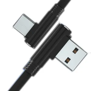 Shenzhen Factory OEM 1m USB to Micro usb 90 degree left bend fast charging data USB cable