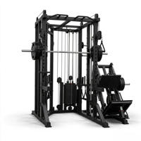 Rack de squat modulaire extensible en cage de musculation complète, équipement de fitness, machine Smith, appareils de musculation à double câble Freemotion