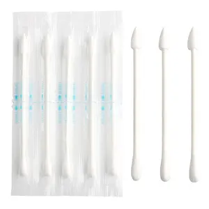 Масляные ватные палочки для макияжа, индивидуально обернутые Бумажные палочки с двойным наконечником, 100, круглые заостренные ватные палочки