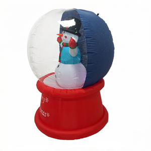 Globo de Nieve Inflable Navideño de 6 Pies con Muñeco de Nieve, Luces LED y Música, Decoración Navideña para Jardín Exterior - Product Image 5