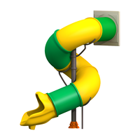 Tube en plastique en spirale personnalisé de glissière d'enfants pour l'aire de jeu d'intérieur