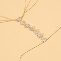Nouvelle Chaîne de Corps Élastique en Alliage avec Pendentifs et Perles pour la Taille, Tendance Été 2021, Bijou Ventre Sexy Réglable Plaqué Or, Cadeau de Fête