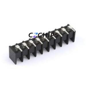 MX25R-7.62-09P-BK01-Cu-S-A Barrier Terminal Block Bent Lead Through Hole,P=7.62mm Connector Two Sides 7.62mm 1x9P Right Angle - Product Image 2
