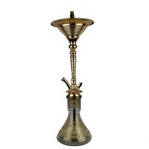 Authentique Ensemble Chicha Moderne Écologique Khalil Mamoon Ice - 83cm avec Noyau et Chambre Intérieure en Laiton Massif (Plusieurs Couleurs Disponibles) - Product Image 1