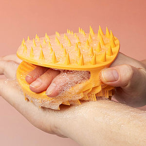 Cepillo de baño de silicona de colores de 2 usos para ducha, limpieza corporal, espuma rápida, exfoliante insensible, venta al por mayor - Product Image 5