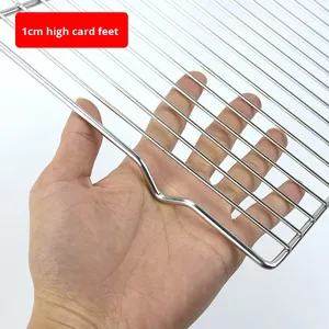 Yolecen, parrilla de barbacoa de acero inoxidable, rejilla para carne fría y pan, herramienta para asar pasteles con pies, accesorios para hornear barbacoa - Product Image 4