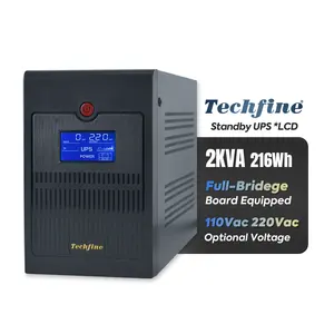 Techfine 216wh 1500va Ups 2000va 110v 220V Ups Uninterruptible Power Supply STANDBY Ups WITH Battery 9ah 12v