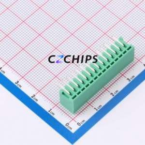 MX2EDGR-2.5-14P-GN01-Cu-A Plug-in Terminal Block Bent Lead Through Hole,P=2.5mm Board-to-Board / Socket Closed 1x14P 2.5mm Green - Product Image 2